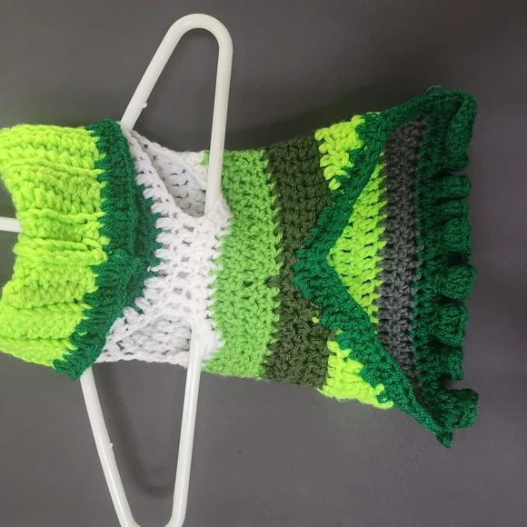 Green Striped Dog Sweater - Picture 4 of 8